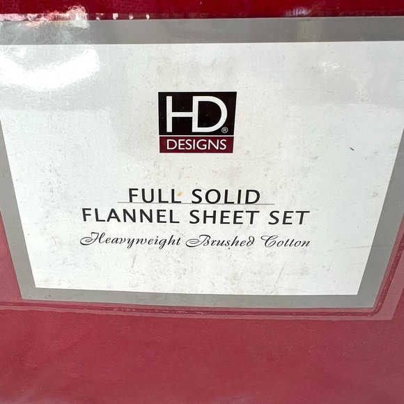 HD Designs full solid heavyweight brushed flannel sheet set - Picture 2 of 4